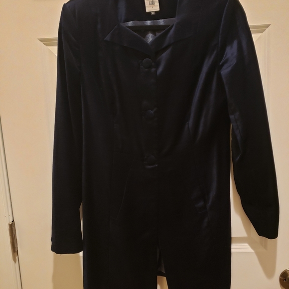 CAbi Jackets & Blazers - NWOT Cabi #3489 Entrance Coat Midnight Blue Velvet sz S